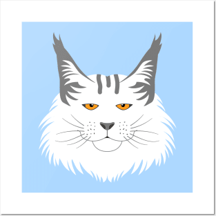 Maine Coon Cat Posters and Art